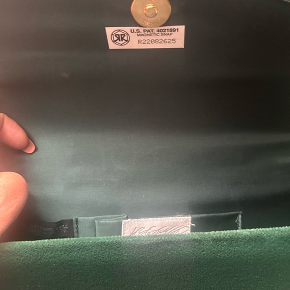 Vintage? (33years old) Lord and Taylor Green Velvet Purse - Picture 4 of 5